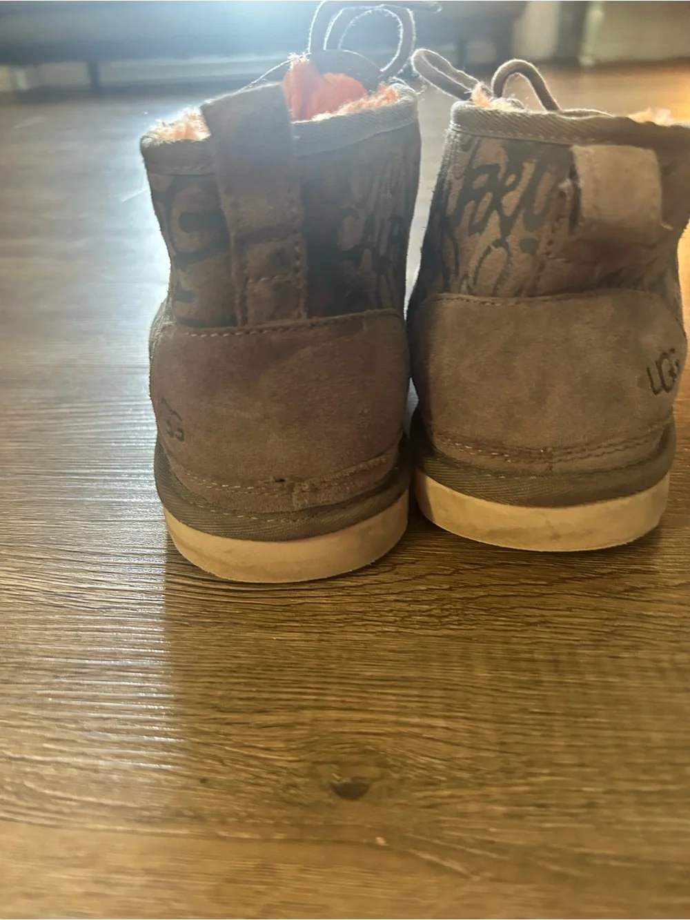 UGG Men’s Taupe Brown Graffiti Chukka Boots